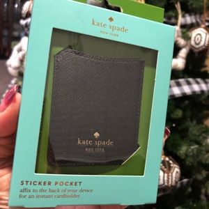 Brand New Kate Spade Sticker Pocket - Black